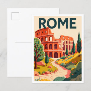 Bild av Italien Art Vintage i Rom Vykort