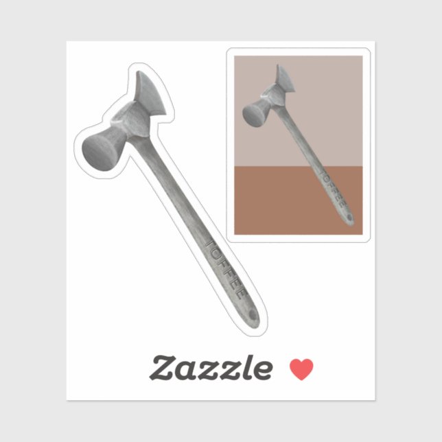 Bild av kaffemhammare klistermärken (Ark)