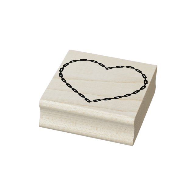 Bild av kedjehjärtformen frimärke stämpel (Stämpel)