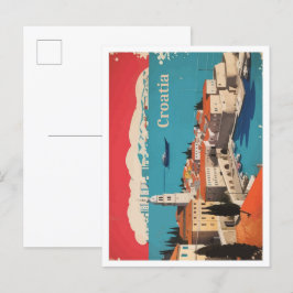 Bild av Kroatiens pop Art Travel Vykort