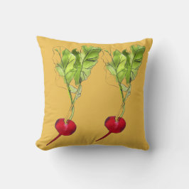 Bild av kurvfärgsbildkonst för rädisa kudde