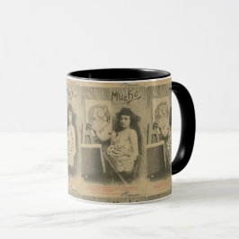 Bild av kvinnan art nouveau Mucha Art-modell Mugg