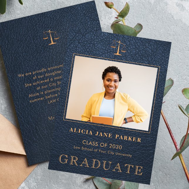 Bild av Law School studenten navy guld Meddelande (Skapare uppladdad)