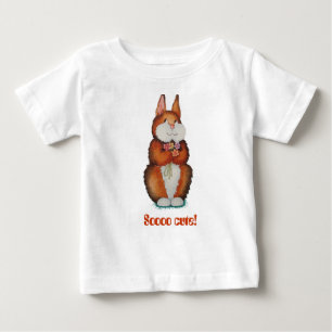 bild av leende söt brunkanin tee shirt