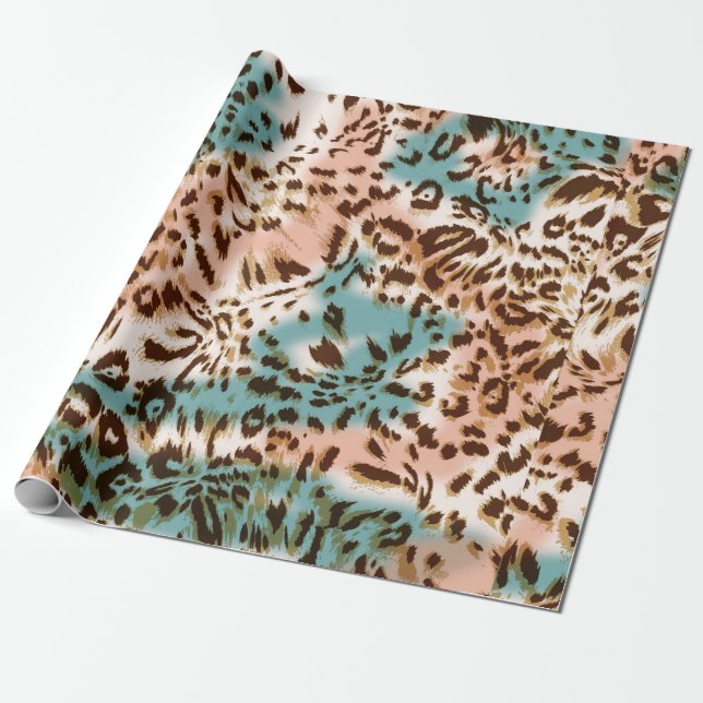 Bild av Leopard mönster, djurtryck  Presentpapper (Utrullad)