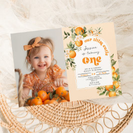 Bild av Little Cutie citrus 1:a födelsedag Inbjudningar