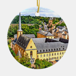 Bild av luxemburgska Cityscape Julgransprydnad Keramik