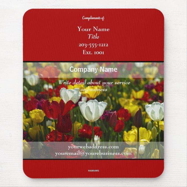 Bild av Mousepad Flowers - HAMbyWG Musmatta (Framsidan)