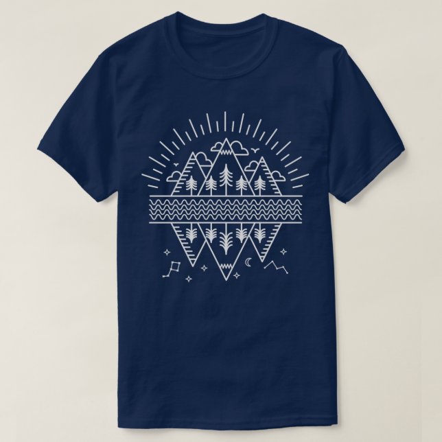 Bild av naturens vita framsida och baksida  t shirt (Design framsida)