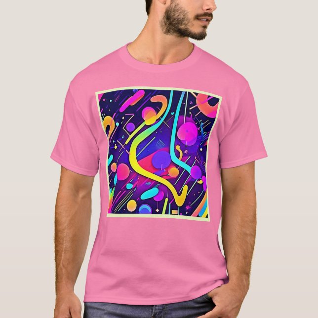 Bild av Neon Abstrakt T Shirt (Framsida)