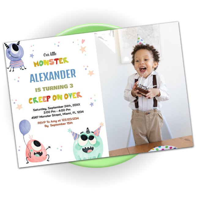 Bild av Orange Star från Monster Birthday-inbjudan Inbjudningar (Monster Birthday Invitations Orange Star photo)