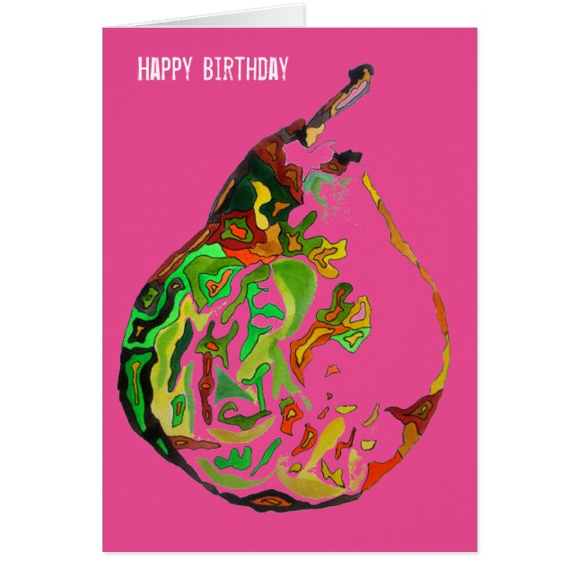 Bild av originalpopkonens vattenfärg hälsningskort (Framsidan)