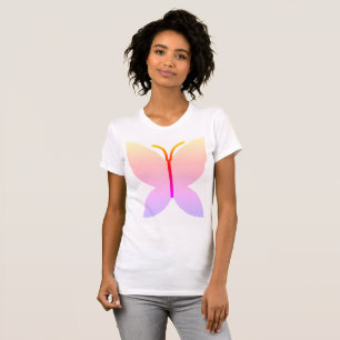 Bild av Pastellövertoningsfjäril T Shirt