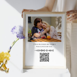 Bild av personlig Soundwave Art Qr-kodfamiljen Poster