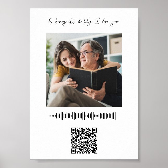Bild av personlig Soundwave Art Qr-kodfamiljen Poster (Framsidan)