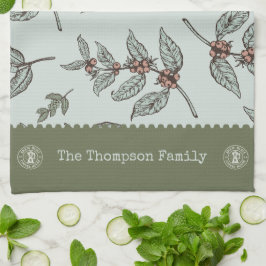 Bild av professionellen Familj med namn-grafik Kökshandduk