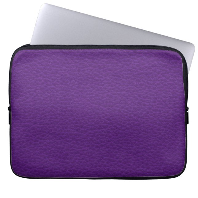 Bild av purpurfärgad Leather. Laptop Fodral (Framsidan)