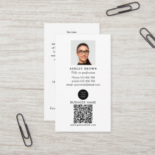 Bild av QR-kodenkel modern professionell-sfärerfo Visitkort