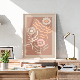 Bild av Retro-blommigt Poster