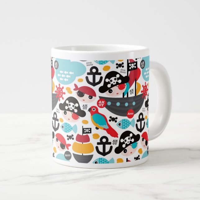 Bild av Retro pirater Jumbo Mugg (Framsida höger)