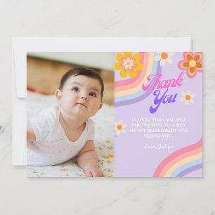 Bild av Retro Rainbow Birthday Tack Kort