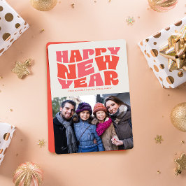 Bild av roligten Gott nytt år funky - återsänd bil Julkort