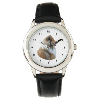 Bild av Rough Collie hund porträtt Armbandsur