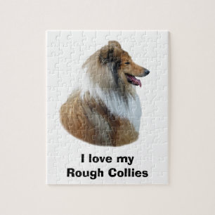 Bild av Rough Collie hund porträtt Pussel