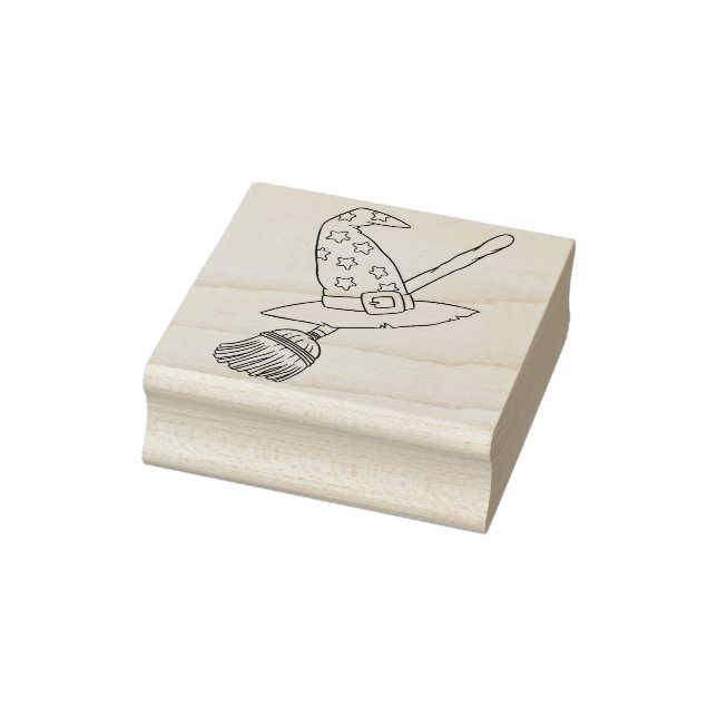 Bild av rum och häxhatt i frimärke stämpel (Stämpel)