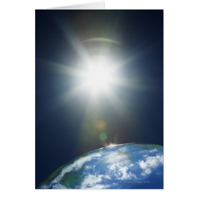 bild av rymden hälsningskort (Framsidan)