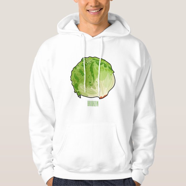Bild av sallat tecknad hoodie (Framsida)