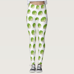Bild av sallat tecknad leggings