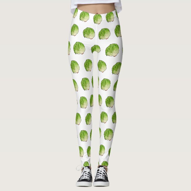 Bild av sallat tecknad leggings (Framsida)