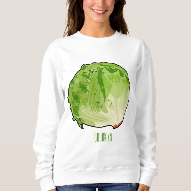 Bild av sallat tecknad t shirt (Framsida)