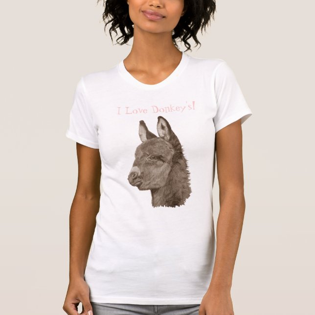 bild av söt åsna tee shirt (Framsida)