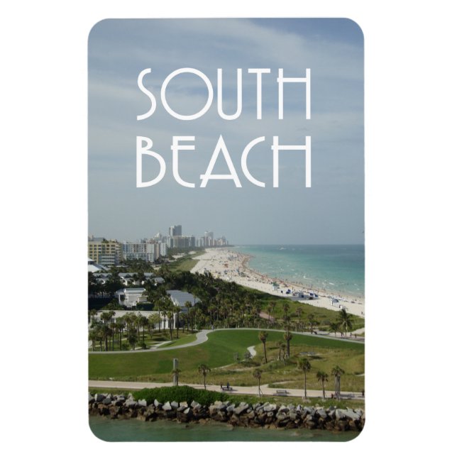 Bild av South Beach Miami-skyline Magnet (Vertikal)