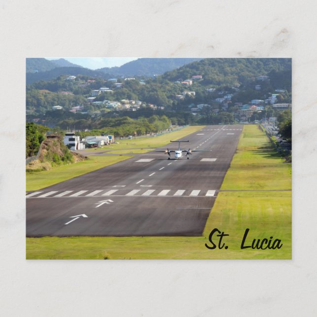 Bild av St. Lucia Flygplan och Airrems Vykort (Framsida)