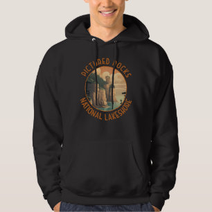 Bild av Sten National Lakeshore Disted Retro Hoodie