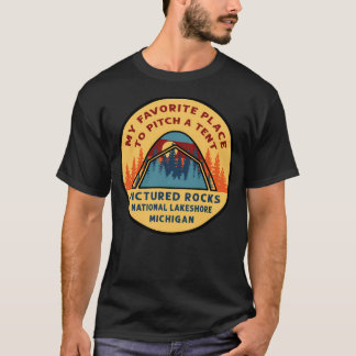 Bild av Sten National Lakeshore Tält Patch T Shirt