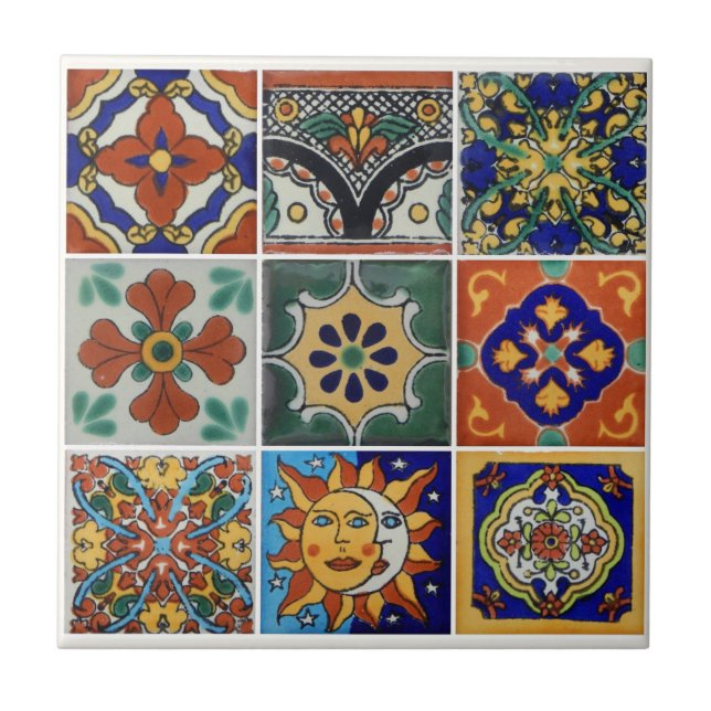 Bild av Talavera Tile på små keramiska plattor Kakelplatta (Framsidan)