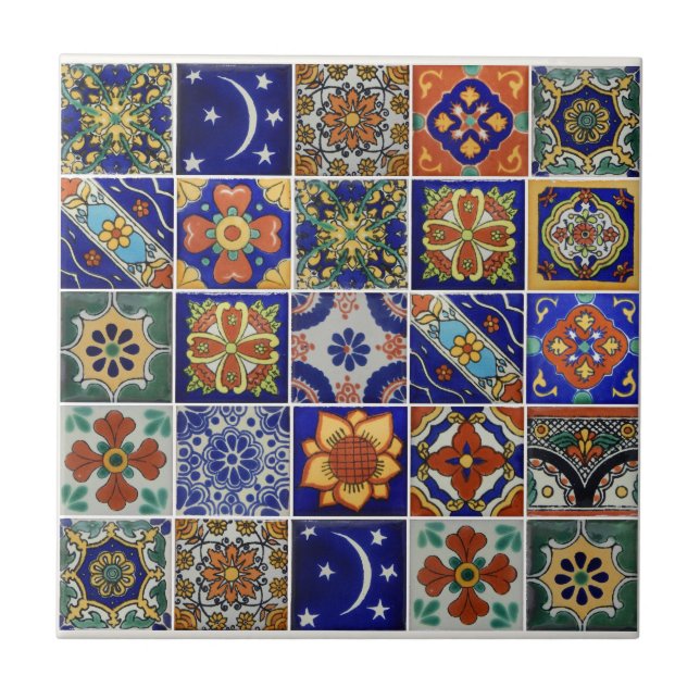 Bild av Talavera Tile på små keramiska plattor Kakelplatta (Framsidan)