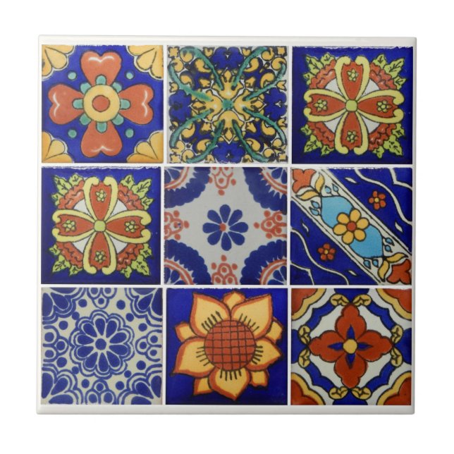 Bild av Talavera Tile på små keramiska plattor Kakelplatta (Framsidan)