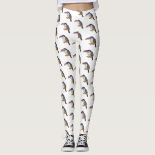 Bild av tecknad av rödspättad aracari leggings