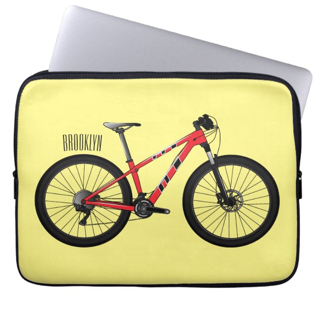 Bild av tecknad för cyklar laptop fodral (Framsidan)