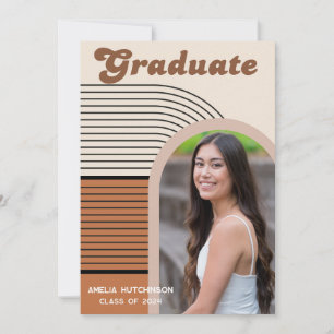 Bild av Terracotta Boho arches studenten Inbjudningar