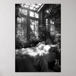Bild av trädgårdsbudoir B&W Poster