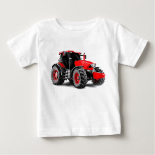 Bild av traktor för Baby-Bra-Jersey-T-Shirt-White Tröja