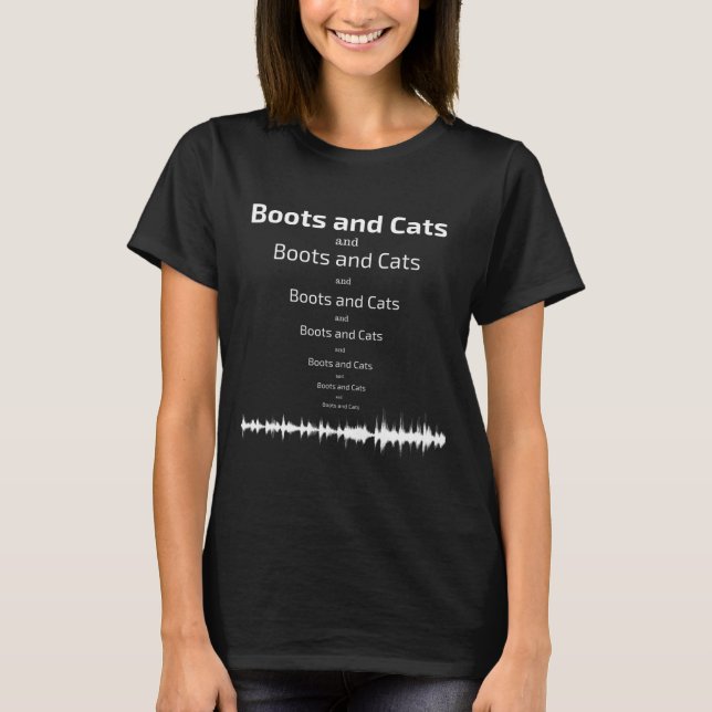 Bild av tunn Novelty med betong och katter T Shirt (Framsida)