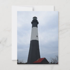 Bild av Tybee Island Lighthouse på en Julkort