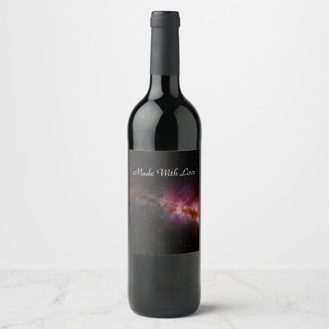 Bild av universum  vinflaska etikett (Framsida)